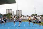 Ryan Oswald wins the 100 metres from no 202 Stephen Dunlop at the Scottish Championships, Scotstoun  Stadium, Glasgow.